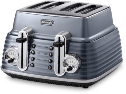 De'Longhi - Toaster - Scultura - 4 Slice - Grey.